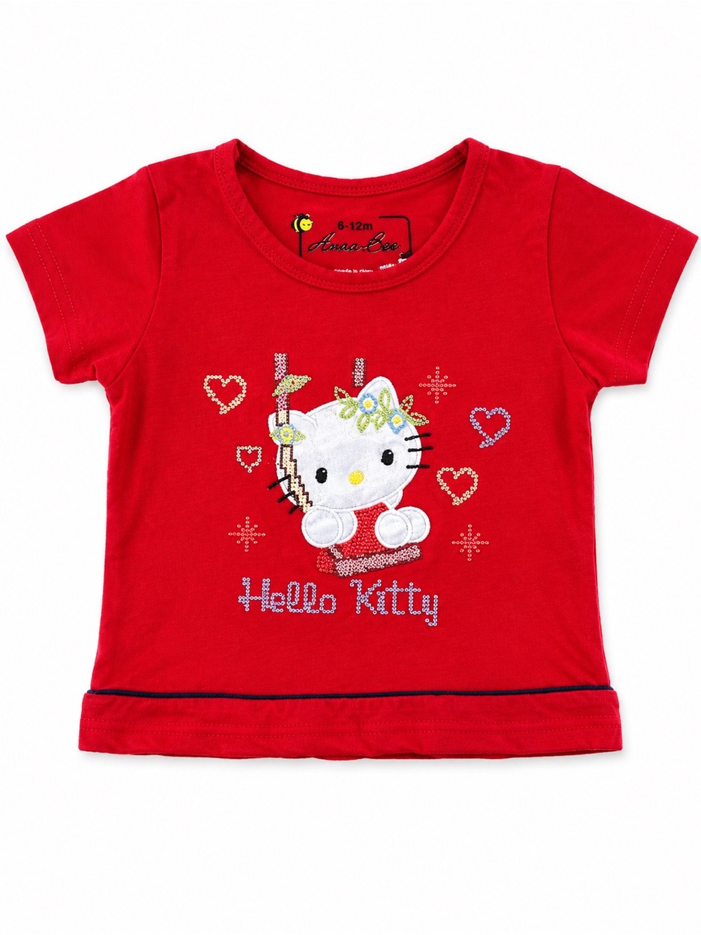 Hello Kitty Red Short Sleeve Graphic Tee